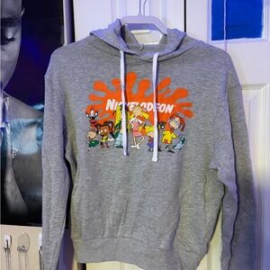 Nickelodeon Gray Sweater with Cartoon Print